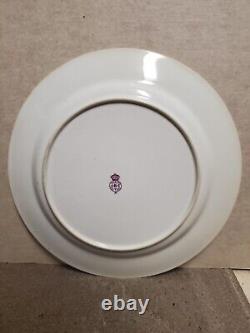 Royal Worcester Antique 1876 Dinner Plate Asian Motifs Cobalt Blue & Gold