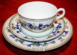 Royal Worcester Bone China 546206 Wiley Blue Green Oriental Floral 26 Pcs