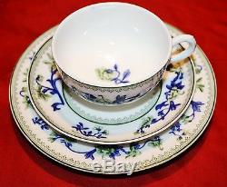 Royal Worcester Bone China 546206 Wiley Blue Green Oriental Floral 26 Pcs