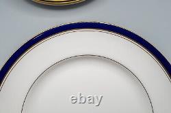 Royal Worcester Howard Cobalt Dinner Plates Set of 11 -10 5/8 FREE USA SHIPPING