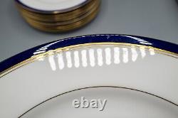 Royal Worcester Howard Cobalt Dinner Plates Set of 11 -10 5/8 FREE USA SHIPPING