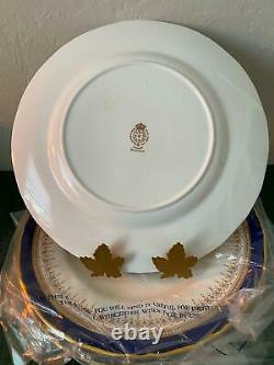 Royal Worcester REGENCY BLUE Dinner Plates x4 Free Shipping Unused