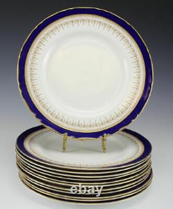 Royal Worcester Regency Blue/White Dinner Plates