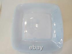 SET 6 DINNER PLATES! Vintage FIRE KING oven glass CHARM AZURITE BLUE excellent