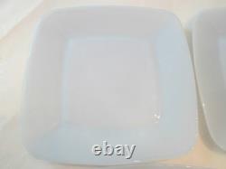 SET 6 DINNER PLATES! Vintage FIRE KING oven glass CHARM AZURITE BLUE excellent