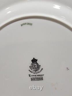 SET OF 11- Antique Royal Worcester ROSEMARY DINNER Plate 10.5 Cobalt Blue