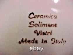 (SET OF 12) Solimene Vietri 9 1/2 Dinner Plate Blue Chicken CAMPAGNA EXCELLENT