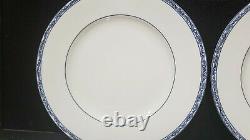 SET OF 4 Ralph Lauren Mandarin Blue 10 3/4 Porcelain Dinner Plates