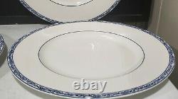 SET OF 4 Ralph Lauren Mandarin Blue 10 3/4 Porcelain Dinner Plates
