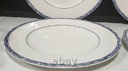 SET OF 4 Ralph Lauren Mandarin Blue 10 3/4 Porcelain Dinner Plates