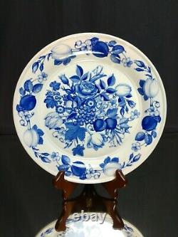 SET OF 4! Vintage Portmeirion Harvest Blue 10.5 (26.5 cm) Dinner Plates