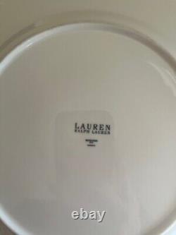 SET OF 6 Ralph Lauren Mandarin Blue Dinner Plates