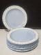 SET OF 8- Vintage Wedgwood Queensware Cream On Lavender (Blue) 10 DINNER PLATES