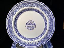 (SET OF 9) Copeland Spode Fine Stone HERITAGE Blue Eagle 10 Dinner Plates GREAT