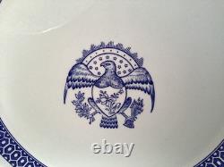 (SET OF 9) Copeland Spode Fine Stone HERITAGE Blue Eagle 10 Dinner Plates GREAT