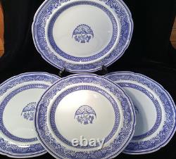 (SET OF 9) Copeland Spode Fine Stone HERITAGE Blue Eagle 10 Dinner Plates GREAT