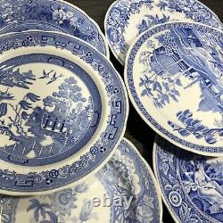 SPODE BLUE ROOM 10 3/8 DINNER PLATE COLLECTION SET OF 6 Made In England