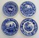 SPODE Blue Room Collection ASSORTED 10.5 Dinner Plates Set 4