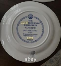 SPODE Blue Room Collection ASSORTED 10.5 Dinner Plates Set 6