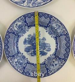 SPODE Blue Room Collection Dinner Plates 10.5 Boxed Set of 6 Different -England