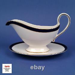 SPODE Consul Y7332 Dinner Service White Gold and Cobalt Blue 44 pcs