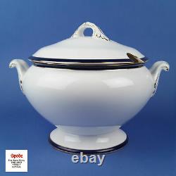 SPODE Consul Y7332 Dinner Service White Gold and Cobalt Blue 44 pcs