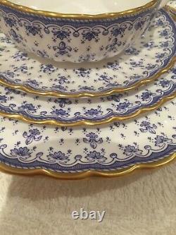 SPODE fleur de lys gold dinner service Tea set plates cups Bowl jug RRP £3500