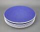 Sasaki Colorstone Sapphire Blue Massimo Vignelli Japan Dinner Plates Set Of 4