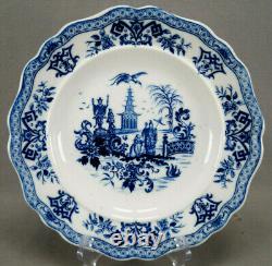 Schlaggenwald Blue & White Chinoiserie 9 3/4 Inch Dinner Plate Circa 1847-1867 A