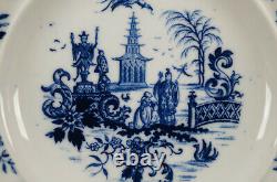 Schlaggenwald Blue & White Chinoiserie 9 3/4 Inch Dinner Plate Circa 1847-1867 A