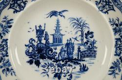 Schlaggenwald Blue & White Chinoiserie 9 3/4 Inch Dinner Plate Circa 1847-1867 A