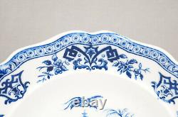 Schlaggenwald Blue & White Chinoiserie 9 3/4 Inch Dinner Plate Circa 1847-1867 A