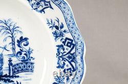 Schlaggenwald Blue & White Chinoiserie 9 3/4 Inch Dinner Plate Circa 1847-1867 A