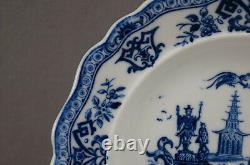 Schlaggenwald Blue & White Chinoiserie 9 3/4 Inch Dinner Plate Circa 1847-1867 A