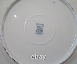 Schumann Dresden flowers blue verg dinner plates set of 8 large 1930s