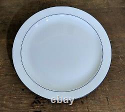 Seltmann Rainbow Blue Lot Of Four Dinner Plates Minor Wear Bavaria Germany