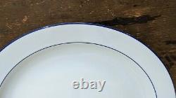 Seltmann Rainbow Blue Lot Of Four Dinner Plates Minor Wear Bavaria Germany