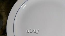 Seltmann Rainbow Blue Lot Of Four Dinner Plates Minor Wear Bavaria Germany