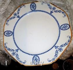 Serves 4 Wood & Sons Enoch Woodsware Broadmoor Blue England 10 Dinner Plates