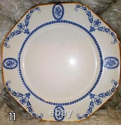 Serves 4 Wood & Sons Enoch Woodsware Broadmoor Blue England 10 Dinner Plates