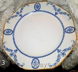 Serves 4 Wood & Sons Enoch Woodsware Broadmoor Blue England 10 Dinner Plates