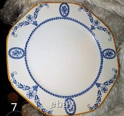 Serves 4 Wood & Sons Enoch Woodsware Broadmoor Blue England 10 Dinner Plates