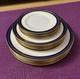 Service For 6 Coalport Blue Wheat Dinner, Salad/Dessert & Bread/Butter Plates