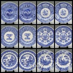 Set 12 SPODE Minty BLUE ROOM COLLECTION Luncheon Plates GREEK FLORAL VICTORIAN + Set 12 SPODE Minty BLUE ROOM COLLECTION Luncheon Plates GREEK FLORAL VICTORIAN +