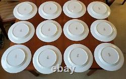 Set 12 Wedgwood Antique Powder Blue Gold dinner luncheon salad Plates -9 china