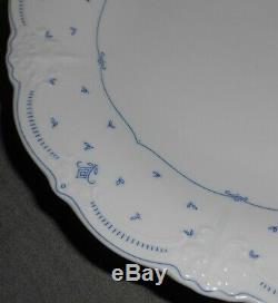 Set (4) TIRSCHENREUTH Baronesse FLEUR DE LIS BLUE PATTERN Dinner Plates GERMANY