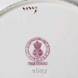 Set 6 Minton Blue Enamel Dots Floral Gold Dinner Plates Current Ret $99/plate