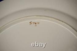 Set 8 Enamel Gilt Flower Minton Dinner Luncheon Plates for D. B. Bedell 9 C1910