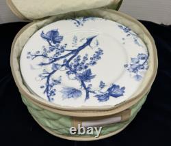 Set (8) Williams Sonoma Ormonde Blue Dinner Plates 10.75