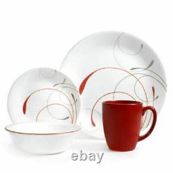 Set Dinnerware 16 Piece Dishes Plate Mug Dinner Service Garden Country Style